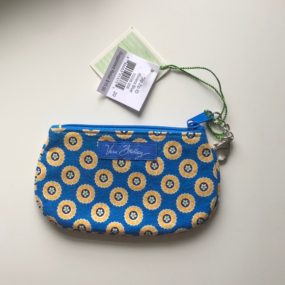 Vera Bradley clip zip ID in riviera blue - Picture 2 of 3